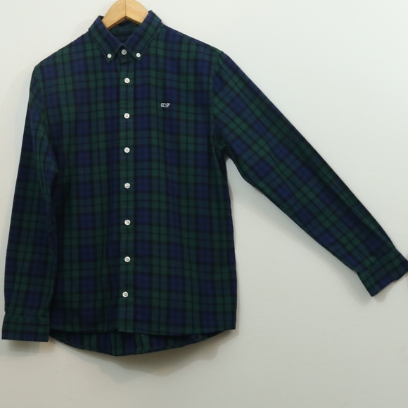 Vineyard Vines Boys Cotton Plaid Button Up Shirt - Picture 2 of 9